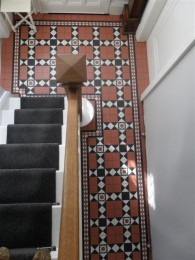 Donard Victorian Porcealin Red Panel Floor Tile 285x285mm